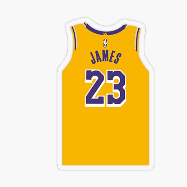 Lebron James Jersey Sticker for Sale by WalkDesigns