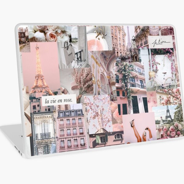 Parisian Pink Girly Collage / VSCO Trendy Laptop Skin