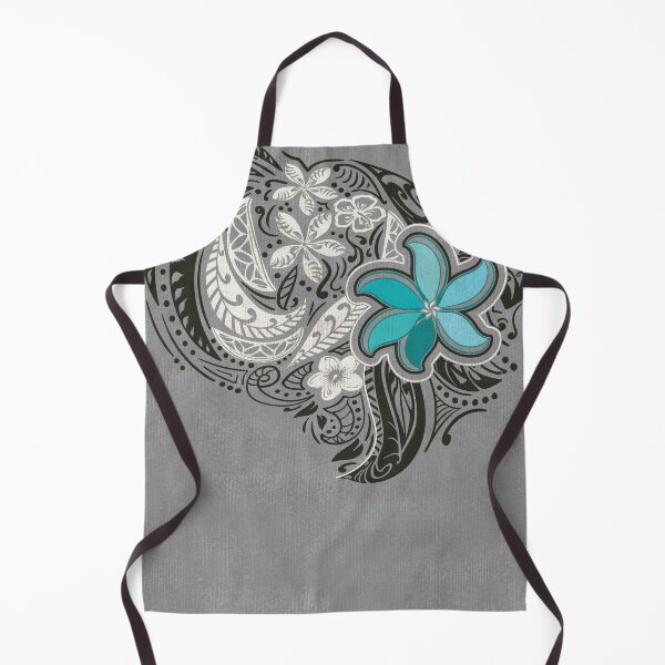 Item preview, Teal Polynesian Floral Tattoo Design designed and sold by sunnthreads.
