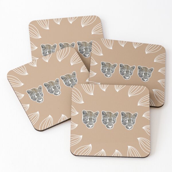 Item preview, peach leopard faces designed and sold by alisonbbentley.