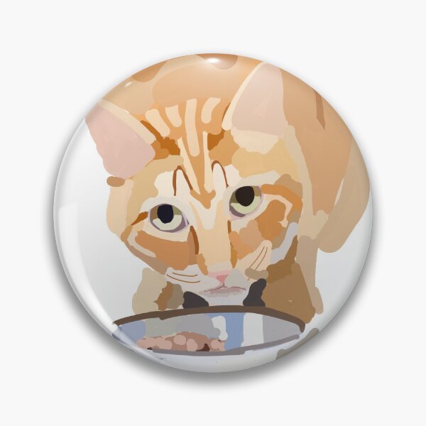 Item preview, Orange ginger cat eating food designed and sold by RoseJ2325.