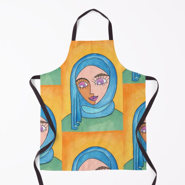 Item preview, Kuwaiti girl portrait with hijab (traditional art) designed and sold by Mennen’s Art.