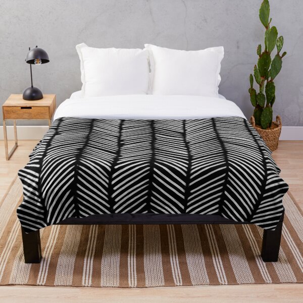 Item preview, Black and White Herringbone designed and sold by ColorObsession.