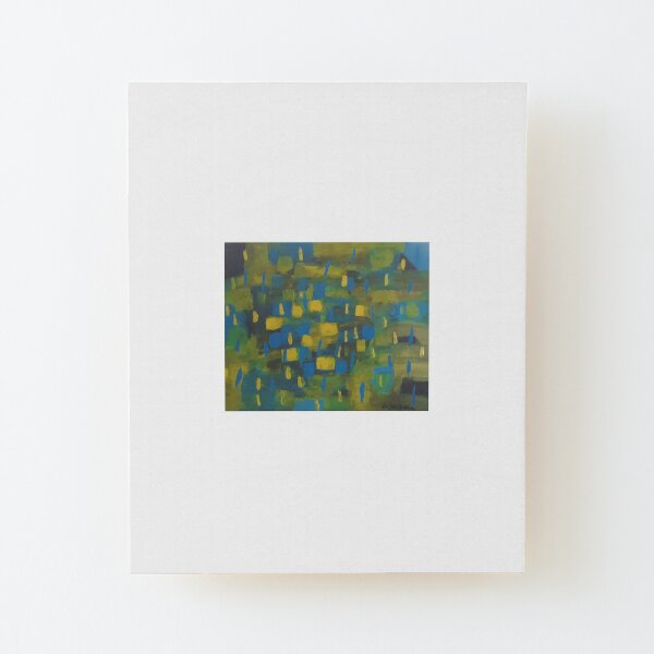 Blue Drop Wood Mounted Print