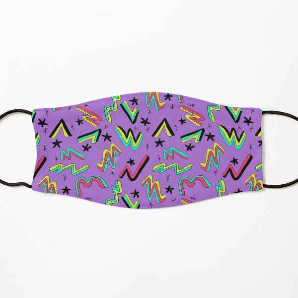 Summer Doodles Purple Kids Mask