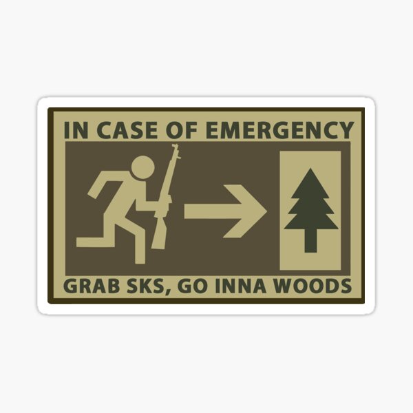 /k/ 4Chan "In Case of Emergency" Sticker