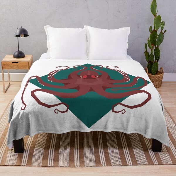 Item preview, Giant Pacific Octopus with Green Diamond Background designed and sold by WildByNature.