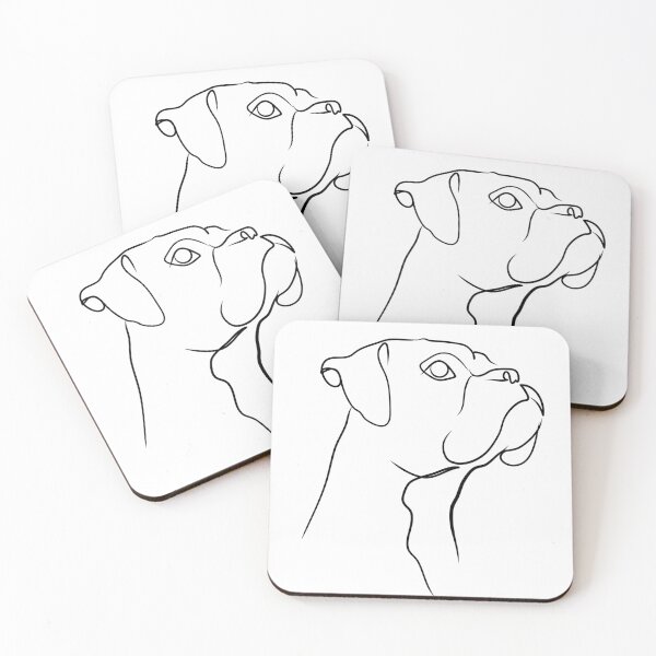 Item preview, Boxer Dog Line Art designed and sold by TailTrails.