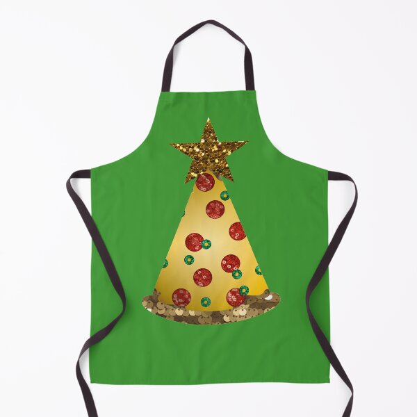 Item preview, glitter print pizza christmas tree designed and sold by Gossip Rag.