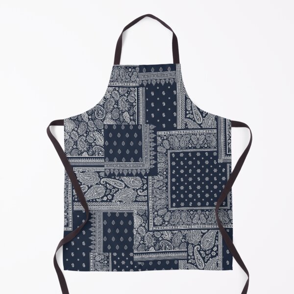 Item preview, PATCHWORK BANDANA PRINT IN NAVY & WHITE designed and sold by STUDIOFLOW.