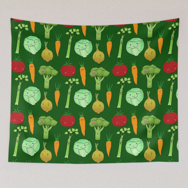 Item preview, Veggie Pattern Dark Green designed and sold by GrousyGirl.