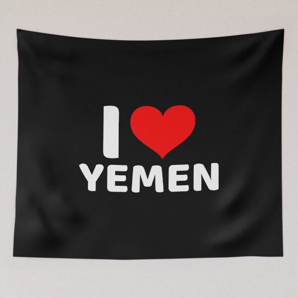 Item preview, I love Yemen with a red heart designed and sold by ArabCorner.