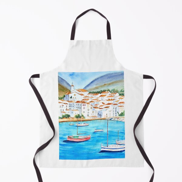 Item preview, Cadaques, Spain, Watercolour painting. designed and sold by mhailittlearts.