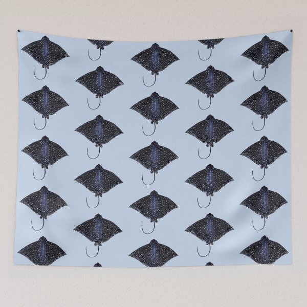 Item preview, Spotted eagle ray watercolor painting designed and sold by Milanicole.
