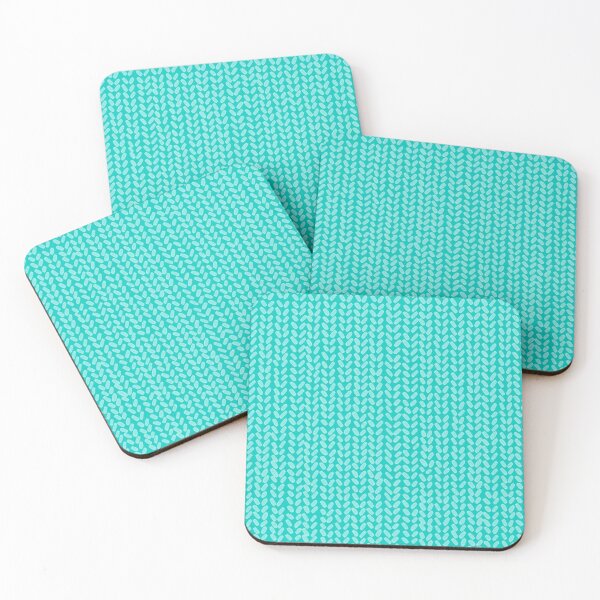 Item preview, Turquoise Knit Pattern designed and sold by ColorObsession.
