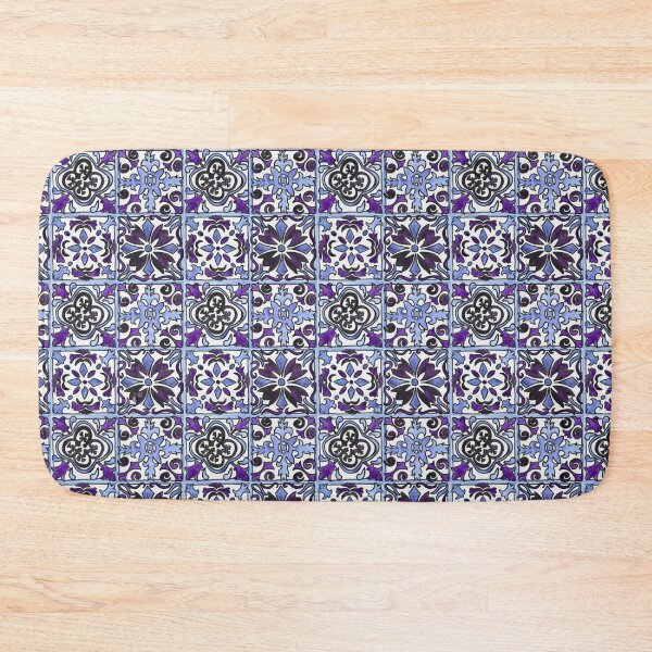 Item preview, Purple Spanish Tiles designed and sold by watercolornikki.