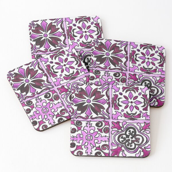 Item preview, Pink Spanish Tiles designed and sold by watercolornikki.