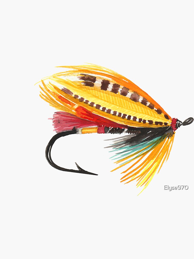 Trout Fly Lure Sticker for Sale by Elyse970