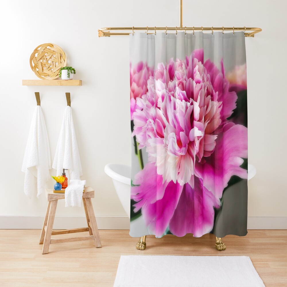 Gift for Gardener - Pink Peonies Shower Curtain