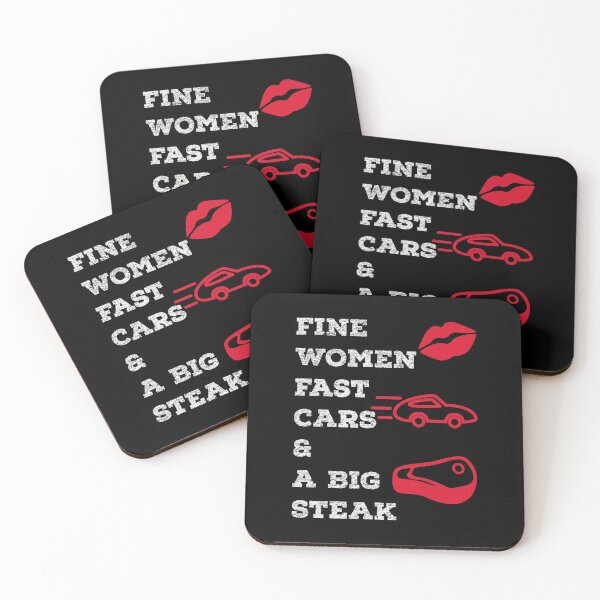 Item preview, Fine Women Fast Cars & A Big Steak designed and sold by StudioTina.