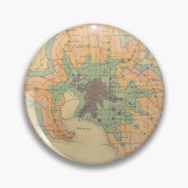 Item preview, Vintage Melbourne Railway Transit Time Map (1922) designed and sold by BravuraMedia.
