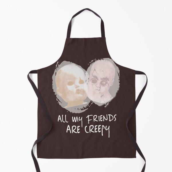 Item preview, All My Friends Are Creepy Scary Doll Head designed and sold by AZGuzmans.