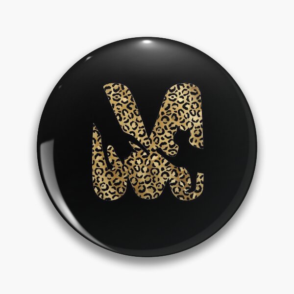 Artikelvorschau, Buchstabe M Schwarz-Gold-Leopardenmuster-Katzenmonogramm entworfen und verkauft von JaneApril.