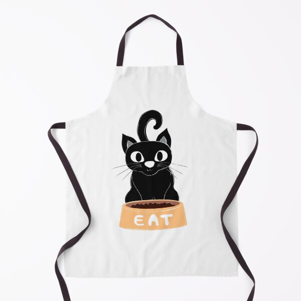 Item preview, Cartoon Black Cat Eat part 1 designed and sold by ranadigipaint.