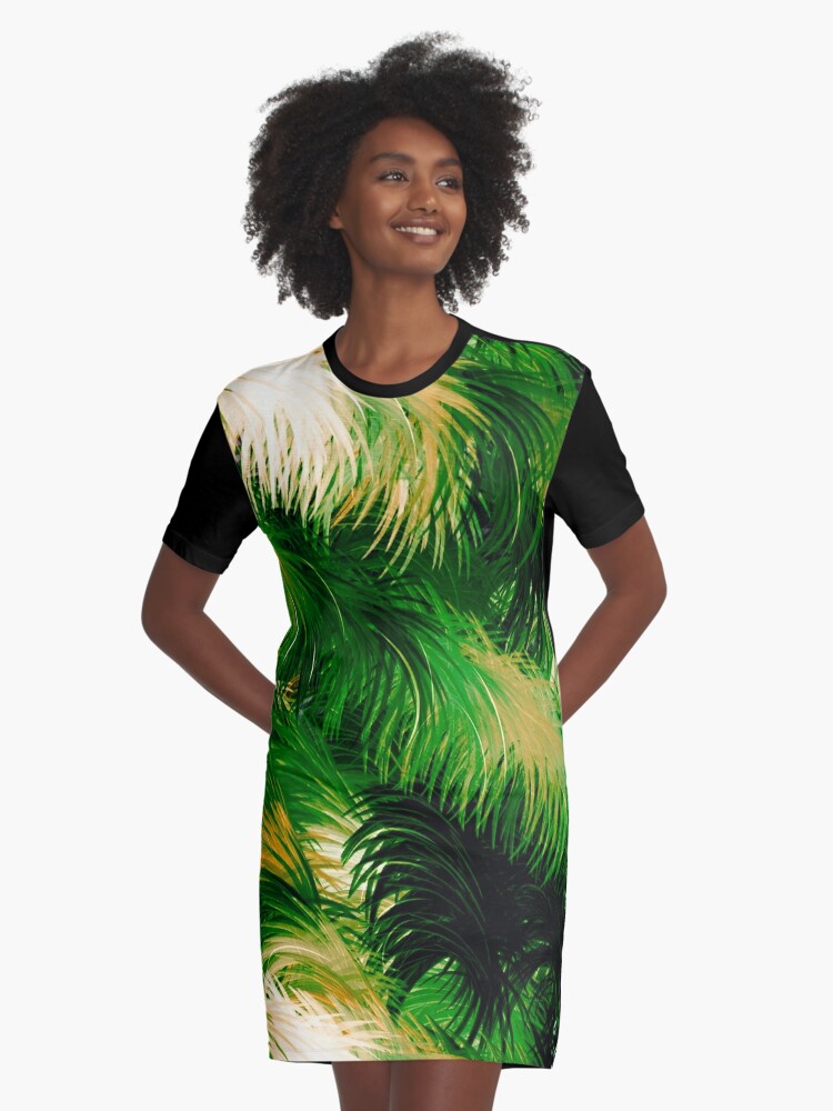 Ostrich feather like pattern Graphic T-Shirt Dress for Sale by  MariaMarinova