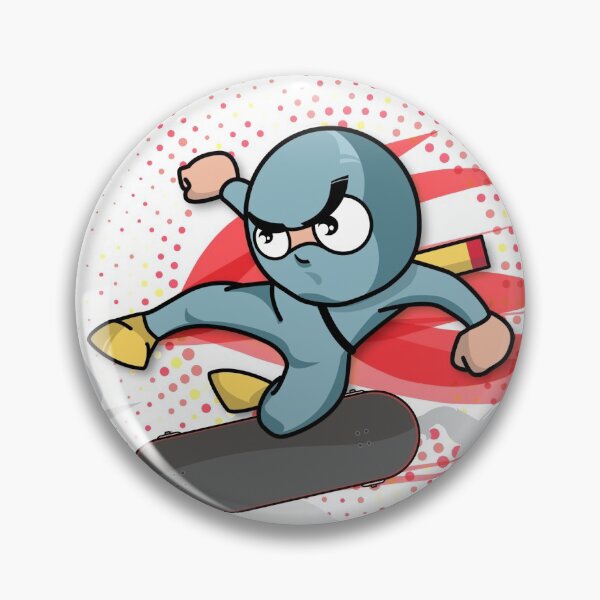 Kickflip Ninja Skateboard Pin