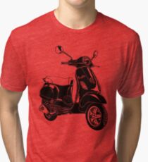 Modern Scooter Illustration Tri-blend T-Shirt