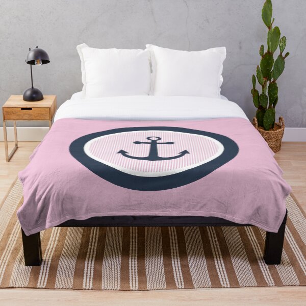 Item preview, Circle Anchor With Pink Pinstripes designed and sold by SharksOnShore.