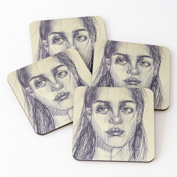 Item preview, Pen Portrait of Girl designed and sold by arthippiehan.