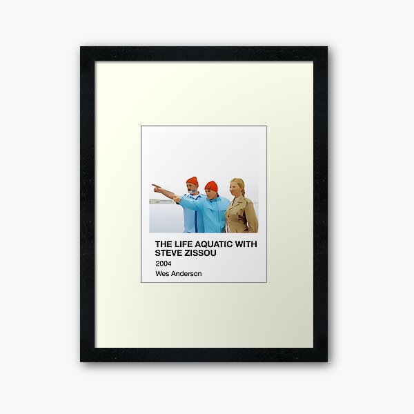 Pantone The Life Aquatic avec Steve Zissou Impression encadrée