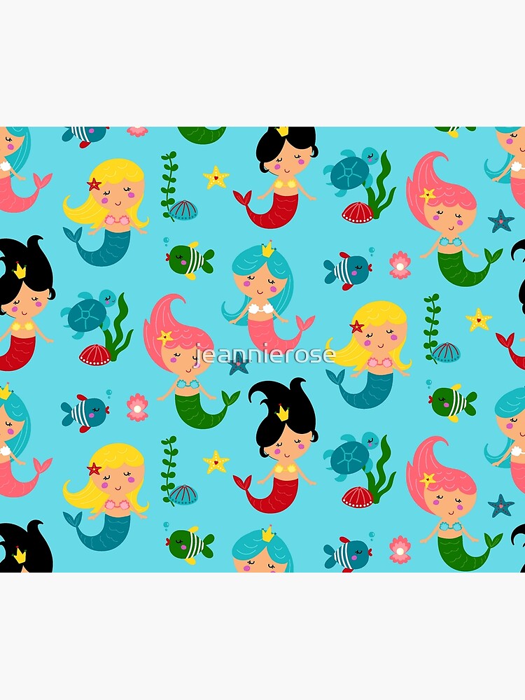 "Sleeping Magical Cute Mermaids " Poster for Sale by jeannierose