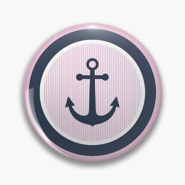 Item preview, Circle Anchor With Pink Pinstripes designed and sold by SharksOnShore.