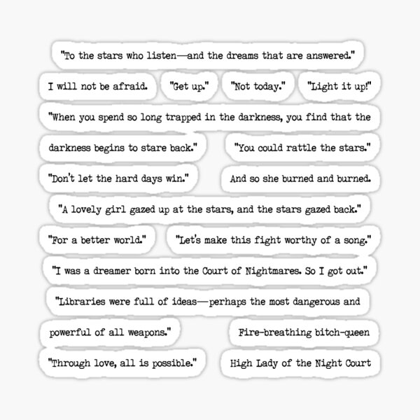 SJM Quotes 2 *small is very hard to see get medium!!!* Sticker
