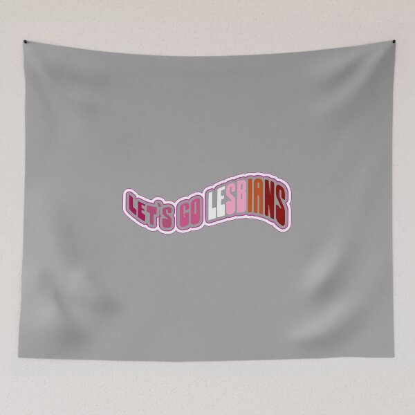 Item preview, Let`s go lesbians text flag design designed and sold by ellarosecreates.