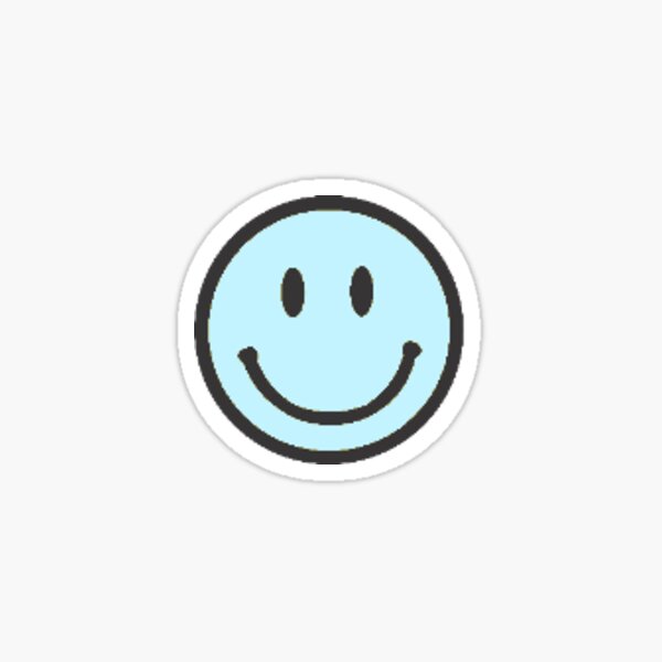 smiley face sticker - TenStickers, Face Stickers 