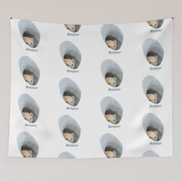 Item preview, Bonjour polar bear meme designed and sold by HangLooseDraft.