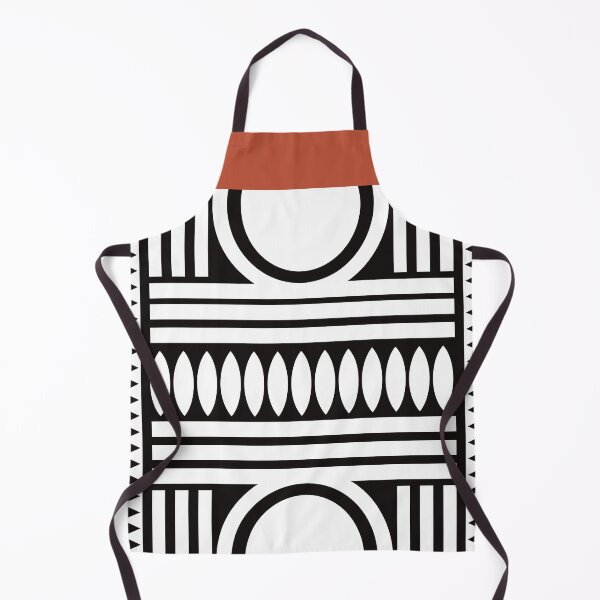 Item preview, Modern Afrocentric Abstract African Ethnic Black and White Terracotta  designed and sold by Inogitna Designs.