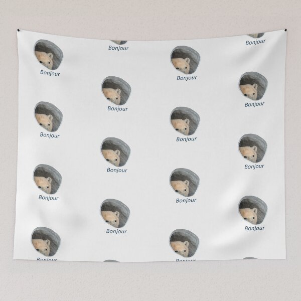 Item preview, Bonjour polar bear meme designed and sold by HangLooseDraft.
