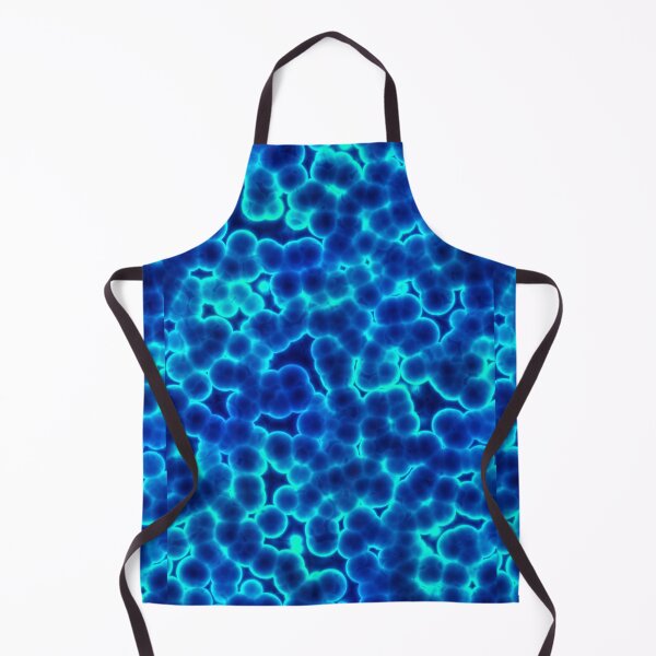 Item preview, Molecule and bacterium microscopic blue background. designed and sold by IaroslavB.