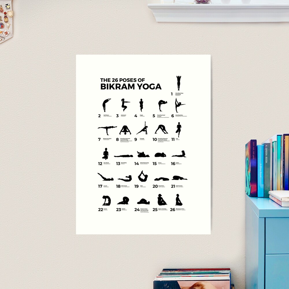The 26 Poses of Bikram Yoga Peach Poster for Sale by The Art of the Pause