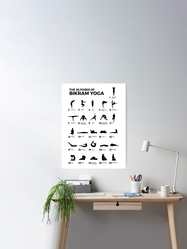 The 26 Poses Of Bikram Yoga  Framed Art Print for Sale by The Art of the  Pause