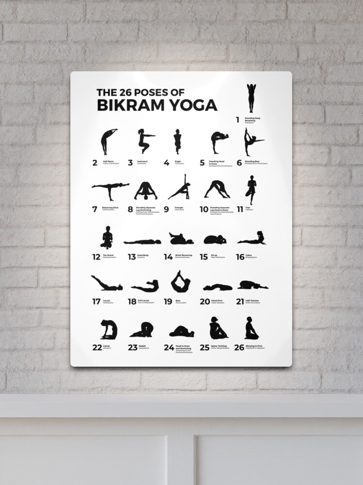The 26 Poses Of Bikram Yoga Poster