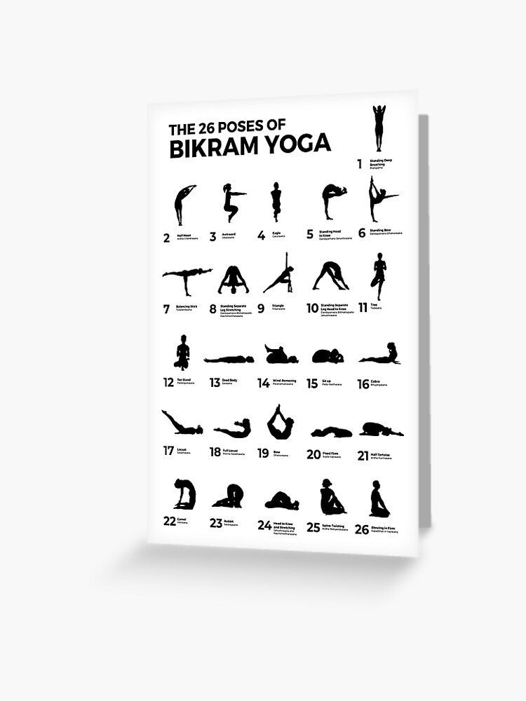 The 26 Poses Of Bikram Yoga Poster by The Art of the Pause