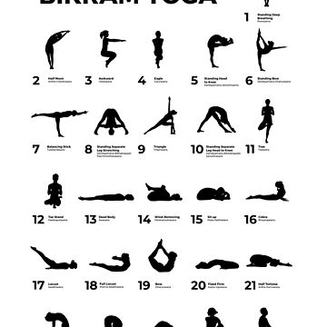 The 26 Poses of Bikram Yoga Peach Art Board Print for Sale by The