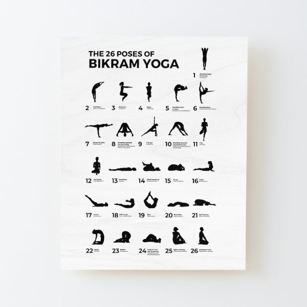 The 26 Poses Of Bikram Yoga  Mounted Print for Sale by The Art of