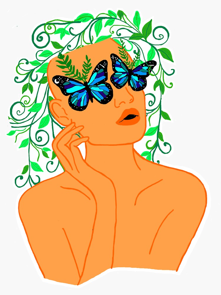 "Butterfly Eyes" Sticker for Sale by jasminebalzano Redbubble
